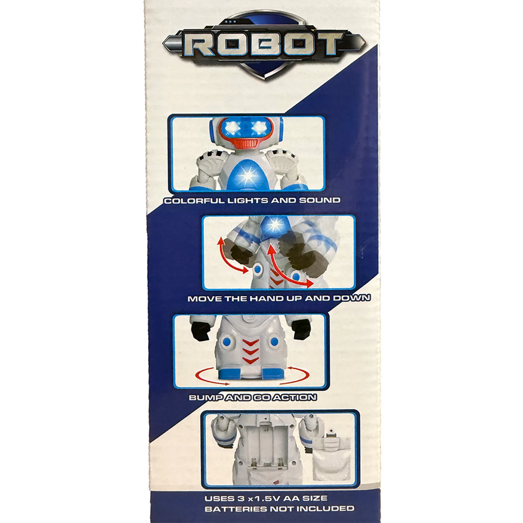 Electronic Rotating Bump and Go Light-Up Toy Robot