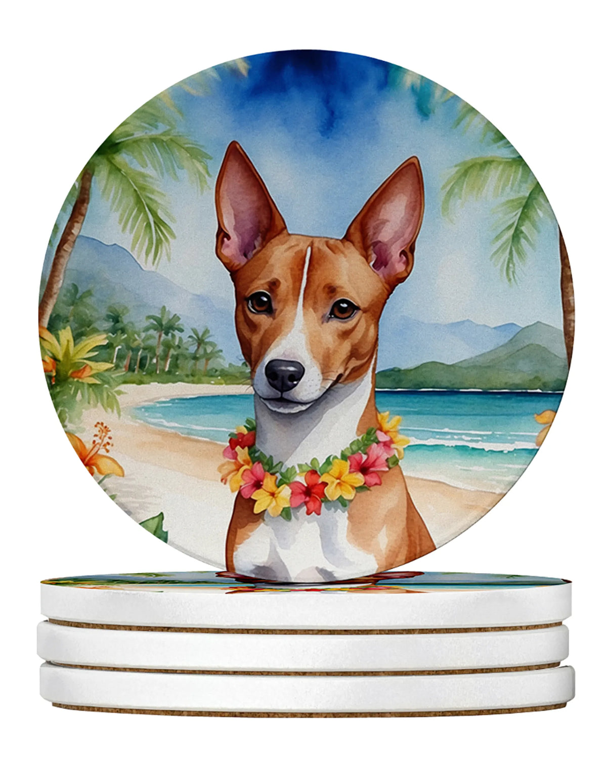Luau Party Large Sandstone Coasters (Pack of 4)