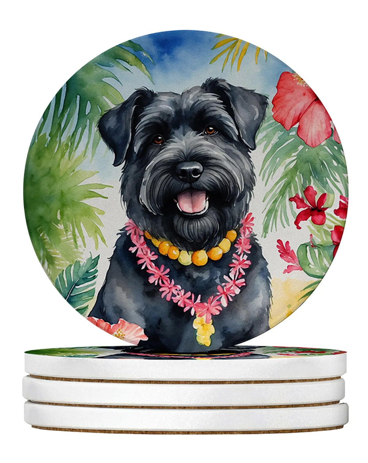Luau Party Large Sandstone Coasters (Pack of 4)
