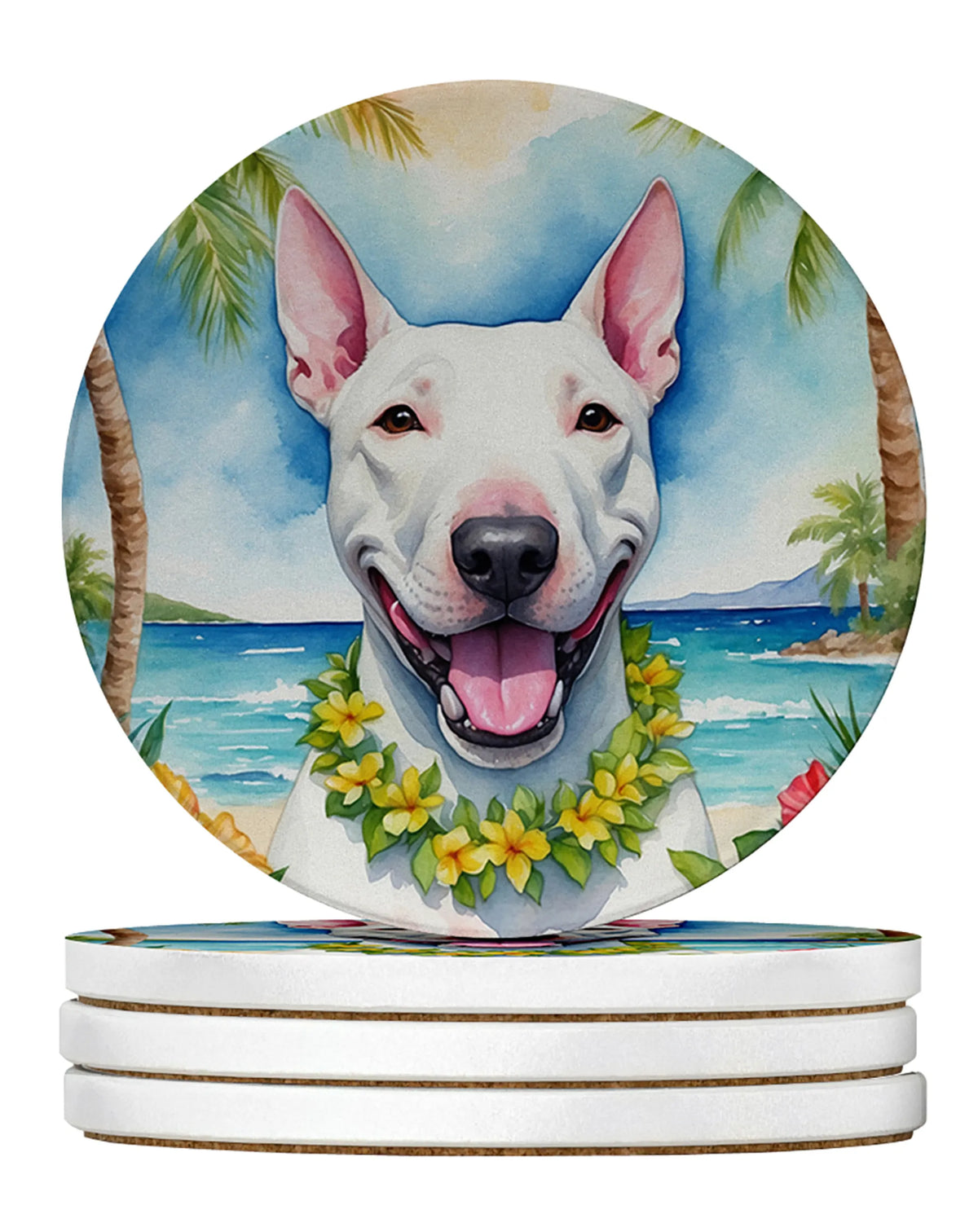 Luau Party Large Sandstone Coasters (Pack of 4)