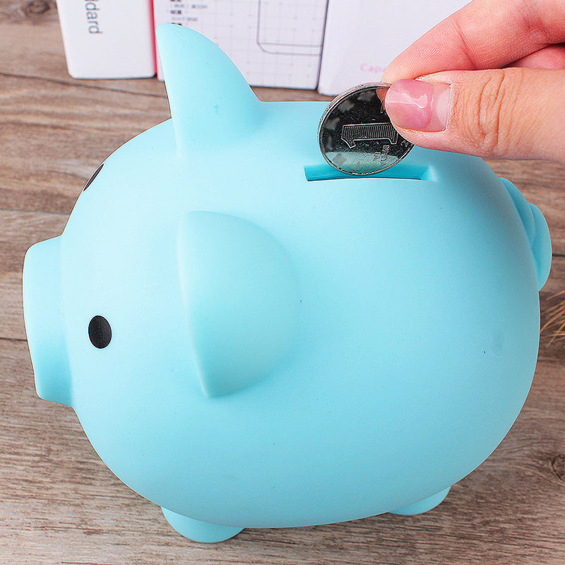 Cute Cartoon Rubber Piggy Bank for Kids Break-Resistant Savings Jar