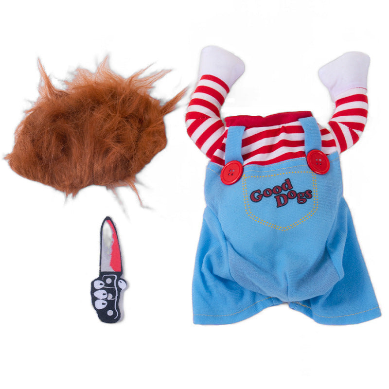 Knife Doll Halloween Costume for Dogs & Cats – Funny Transformation Pet Outfit