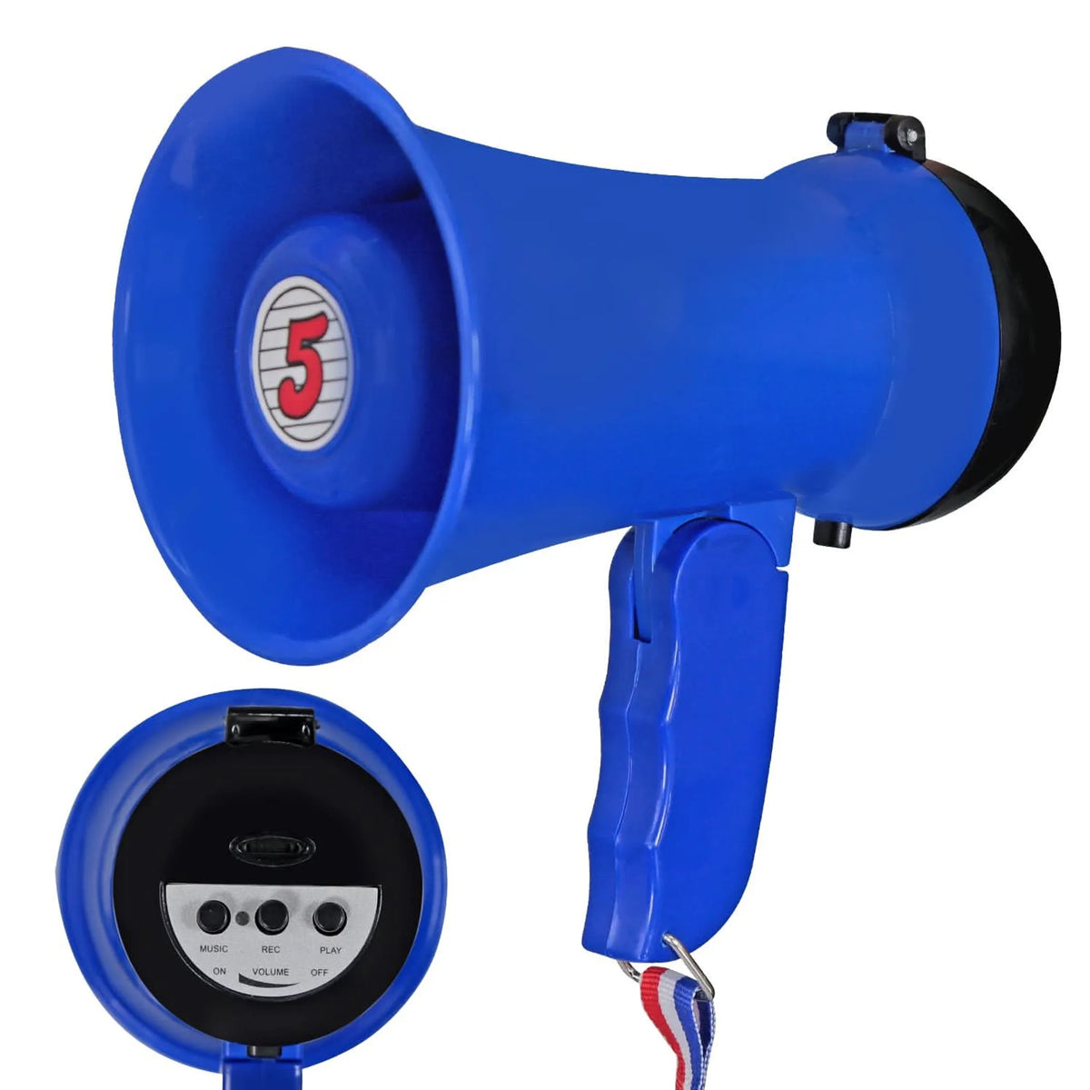 Megaphone Bullhorn Speaker 15W Mini Battery Power Bull horn w Siren 400 Yard Range
