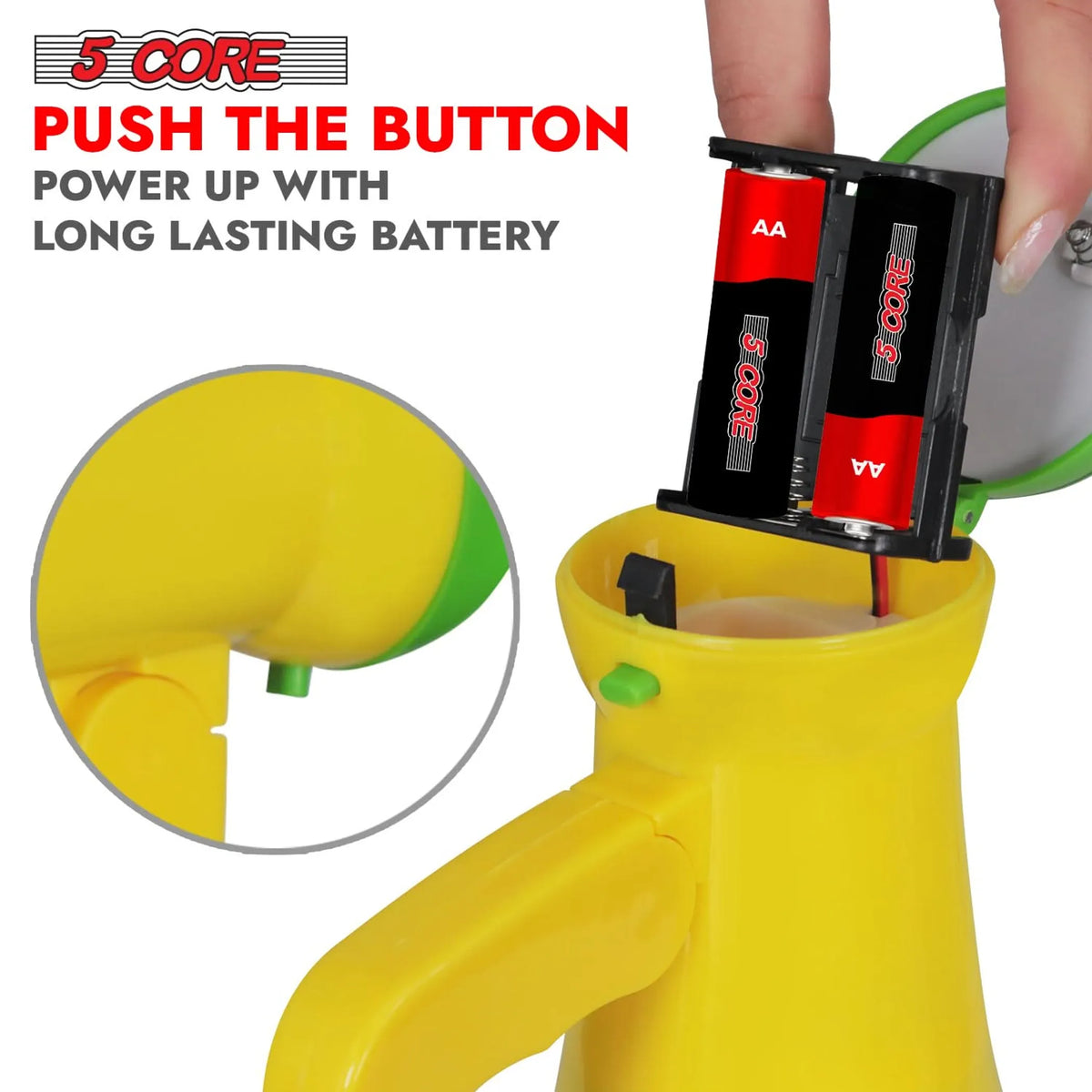 Megaphone Bullhorn Speaker 15W Mini Battery Power Bull horn w Siren 400 Yard Range
