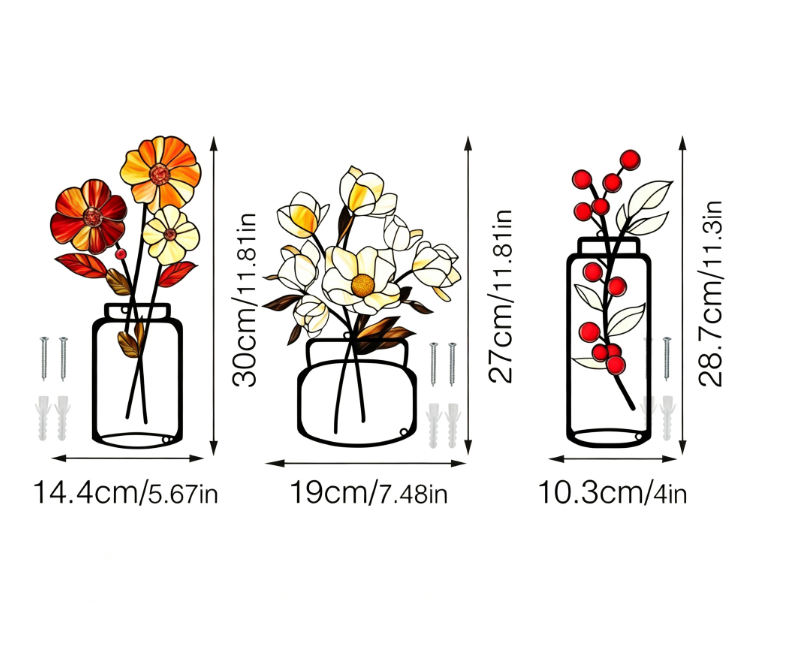 Hot selling Wall Decoration Background Iron Art Painting New Metal Vase Wall Hanging Wall Decoration Bedroom Living Room Home Fu