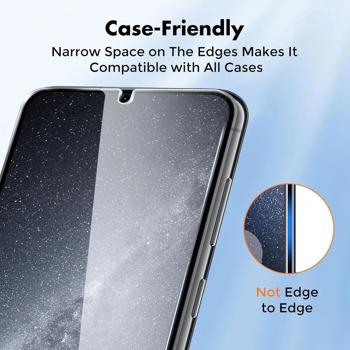 Entronix Clear Screen Protector Compatible with Galaxy A05 - 2-Piece Combo