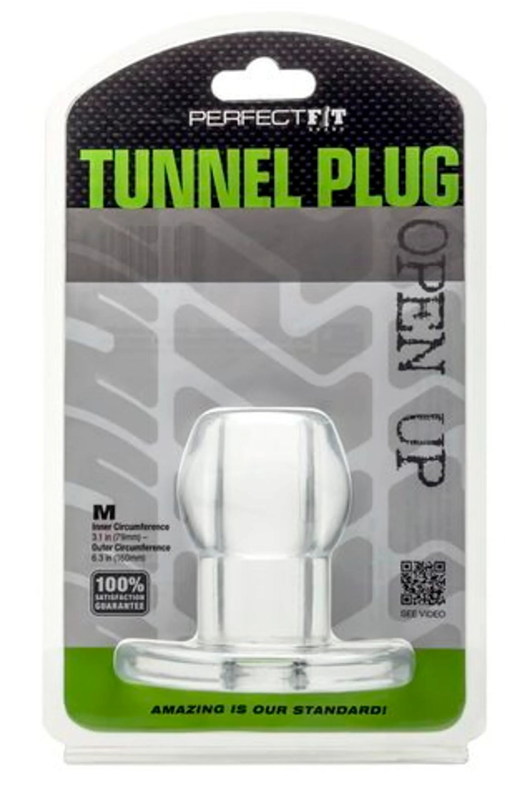 PERFECT FIT TOY TUNNEL PLUG MED ICE CLEAR