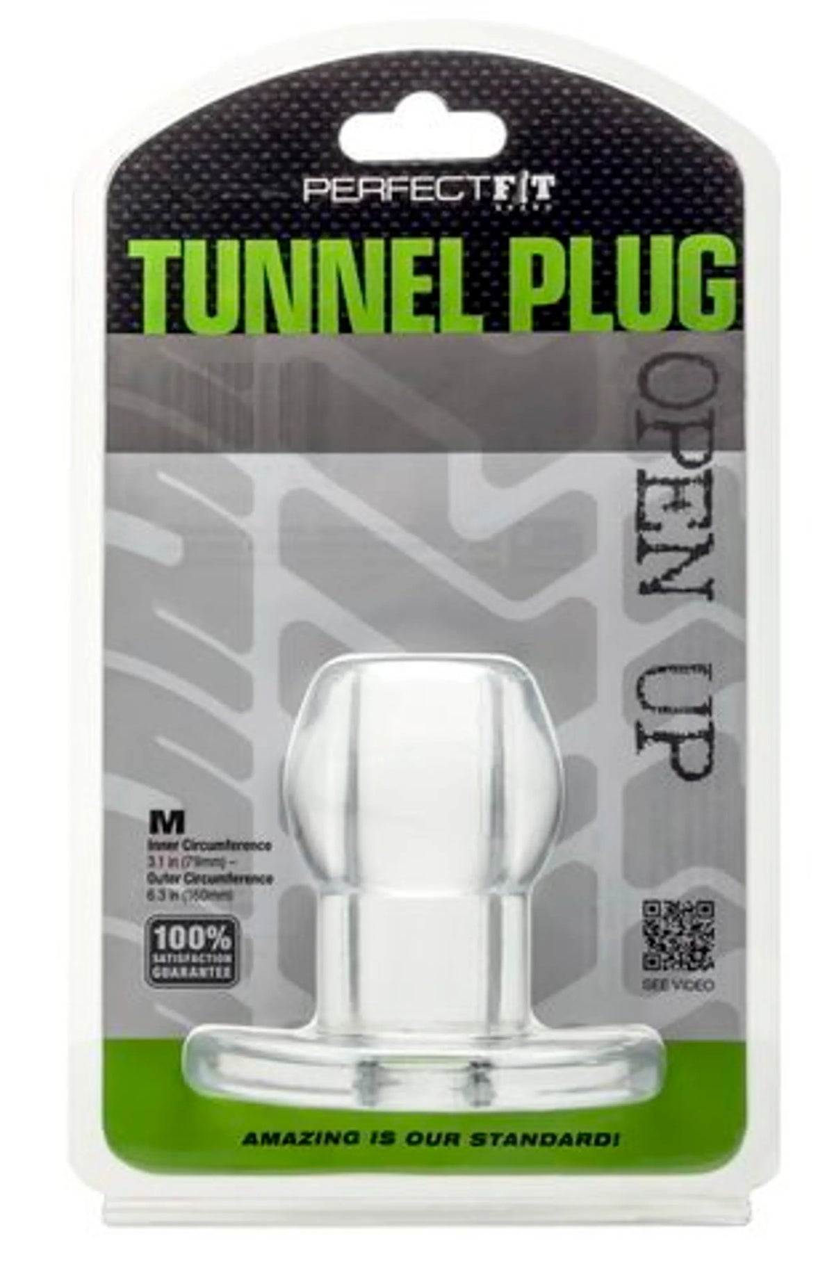PERFECT FIT TOY TUNNEL PLUG MED ICE CLEAR