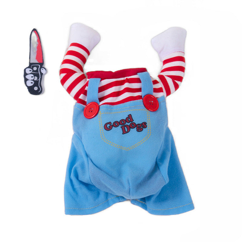 Knife Doll Halloween Costume for Dogs & Cats – Funny Transformation Pet Outfit
