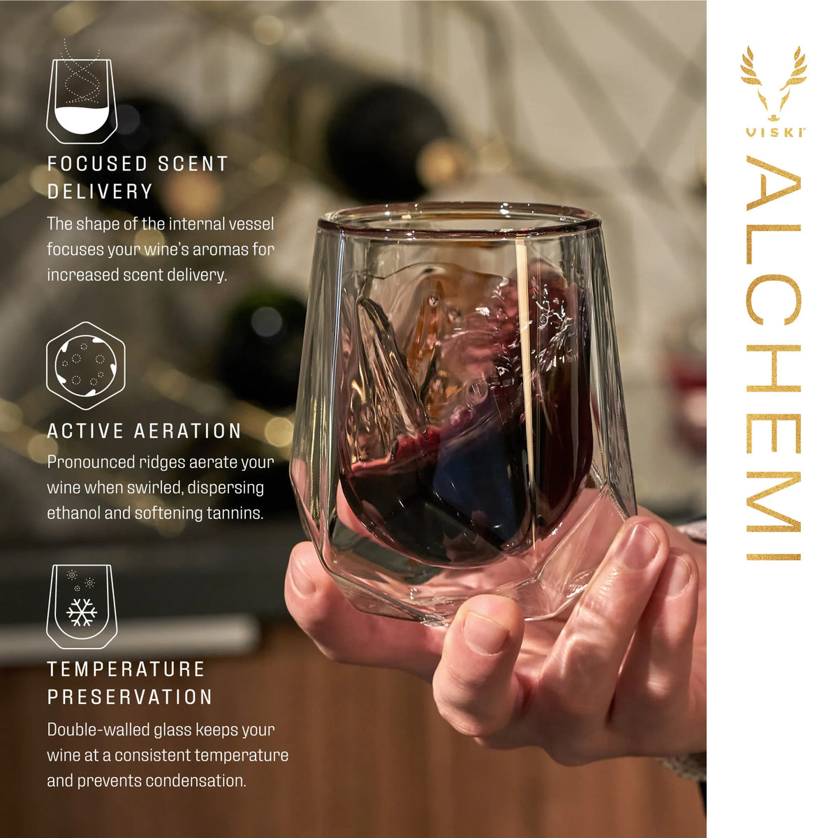 Alchemi Aerating Wine Tasting Glass by Viski