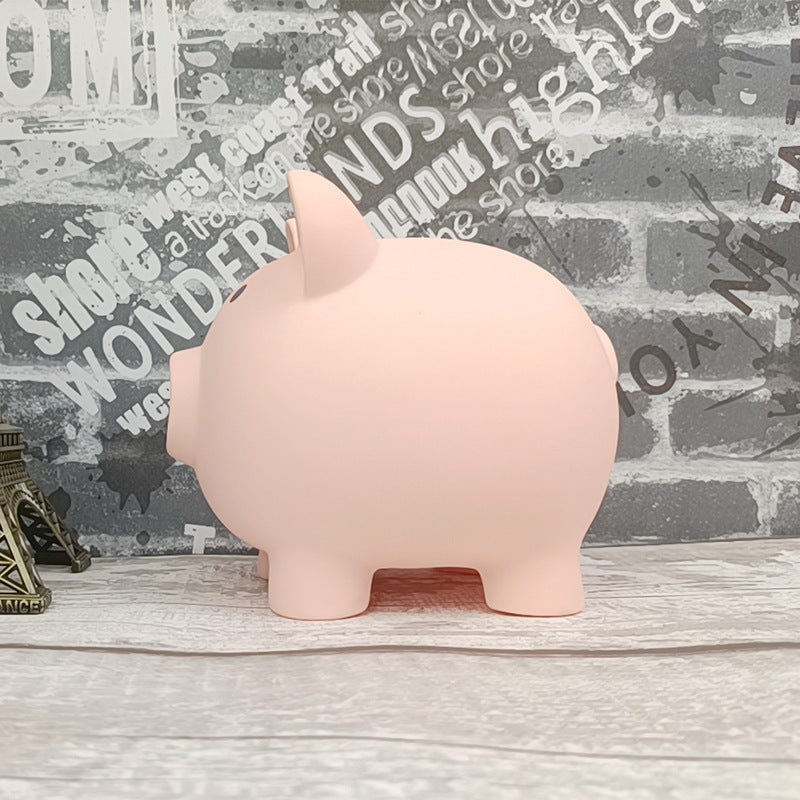 Cute Cartoon Rubber Piggy Bank for Kids Break-Resistant Savings Jar