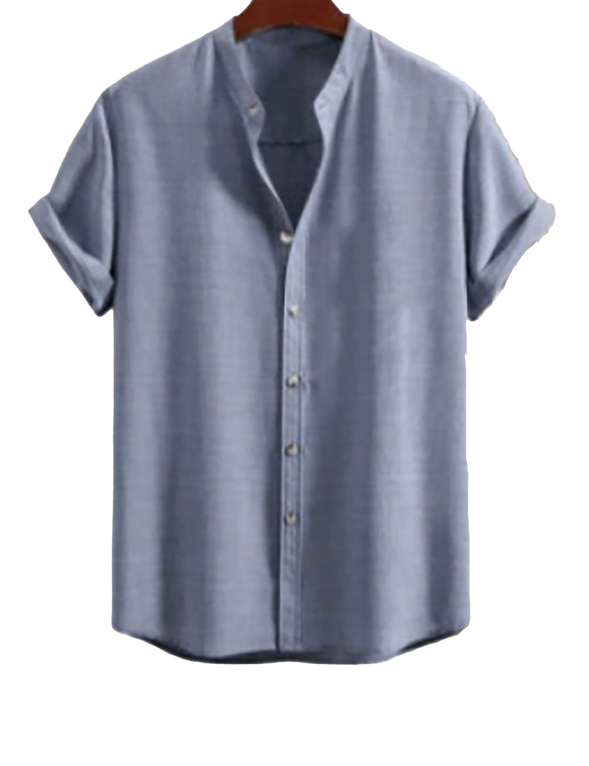 Men's Stand Collar Slim Fit Linen-Cotton Suit Set