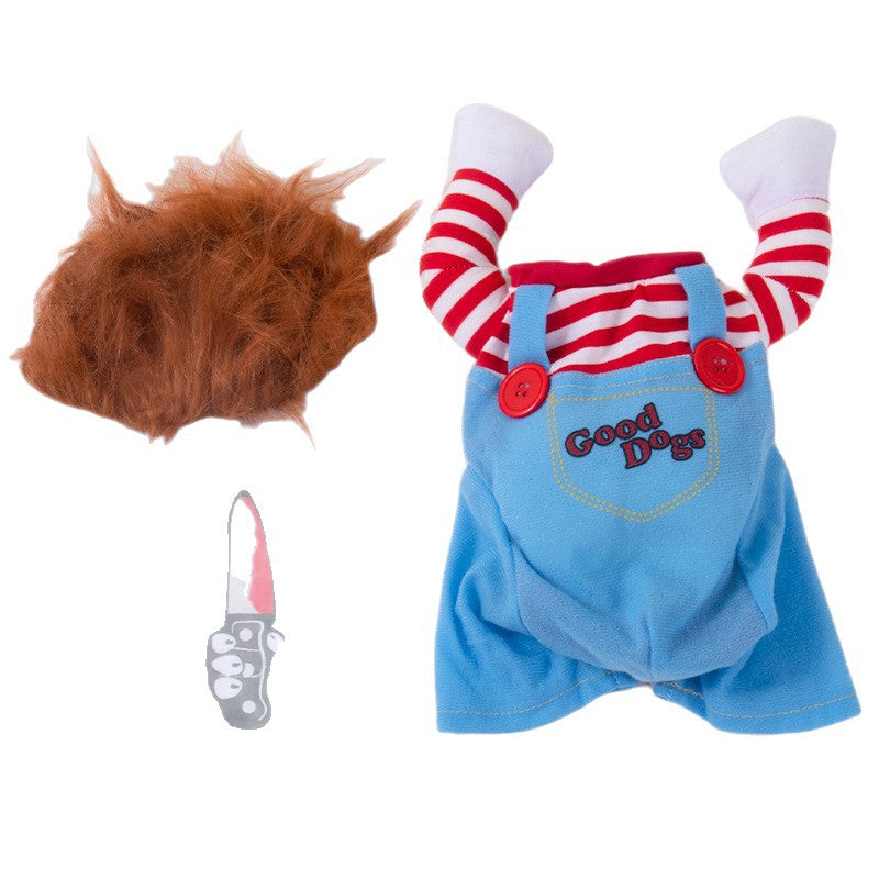 Knife Doll Halloween Costume for Dogs & Cats – Funny Transformation Pet Outfit