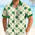 11 Colors Men's Five-Pointed Star Shirt Summer Short Sleeve Fashion Casual Outdoor Vacation Daily Wear Lapel 3D Printed Shirt