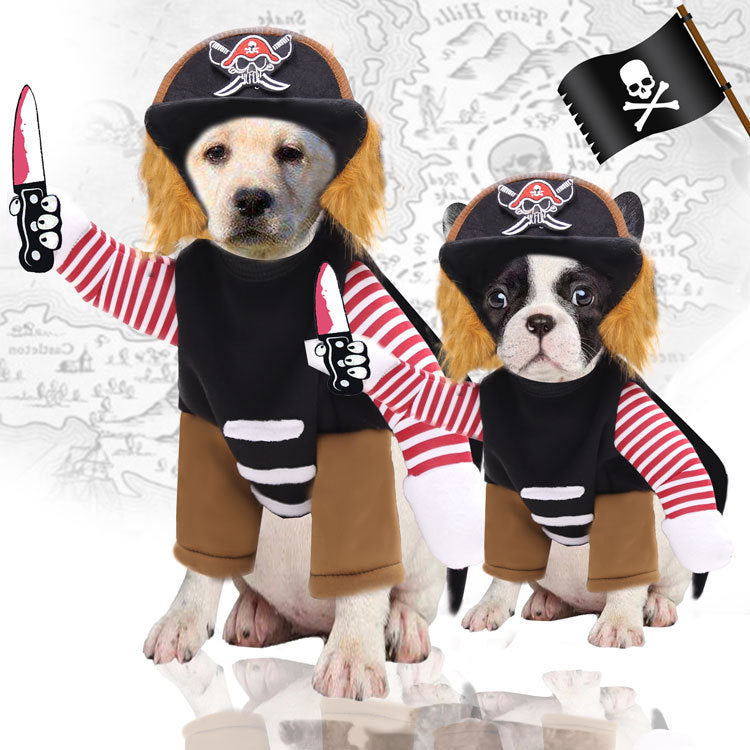 Funny Transformation Pet Costume – Horse Riding, Santa Claus & More for Cats & Dogs