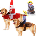 Funny Transformation Pet Costume – Horse Riding, Santa Claus & More for Cats & Dogs