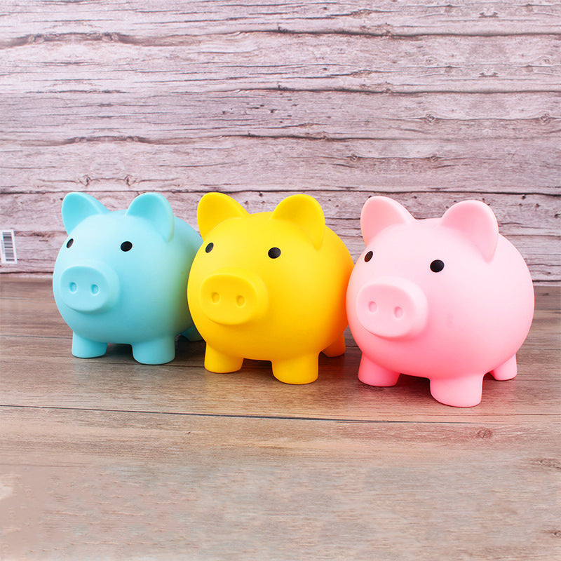 Cute Cartoon Rubber Piggy Bank for Kids Break-Resistant Savings Jar