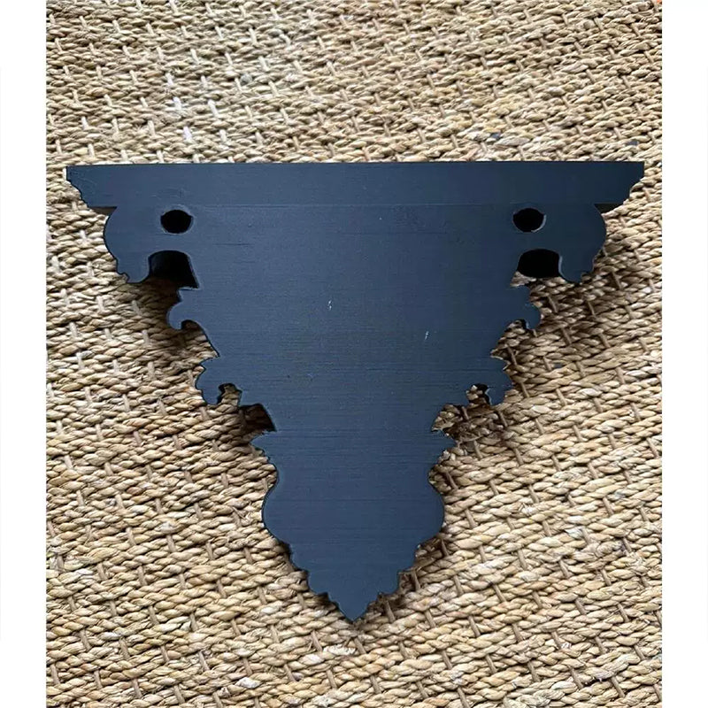 3D Printed Gothic Floating Shelf – Carved Wall Decor & Plant Display Stand