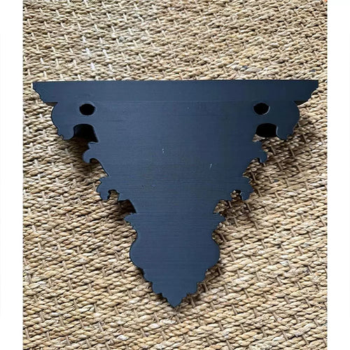 3D Printed Gothic Floating Shelf – Carved Wall Decor & Plant Display Stand
