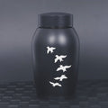 Stainless Steel Pet Memorial Urn: Black Portable & Moisture-Proof Ash Keepsake Designed for Small Pets