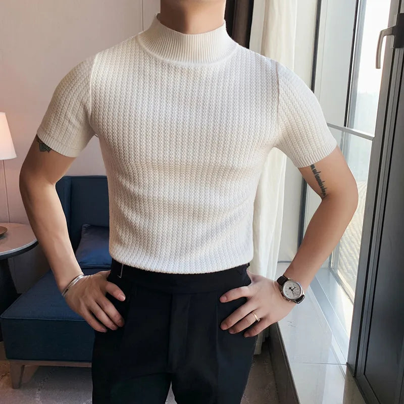 Ropa Hombre Autumn Winter New Turtleneck Sweaters For Men Korean Luxury Men's Clothing Slim Fit Casual Pull Homme Pullovers 4XL