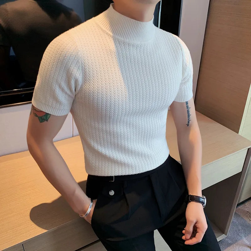 Ropa Hombre Autumn Winter New Turtleneck Sweaters For Men Korean Luxury Men's Clothing Slim Fit Casual Pull Homme Pullovers 4XL
