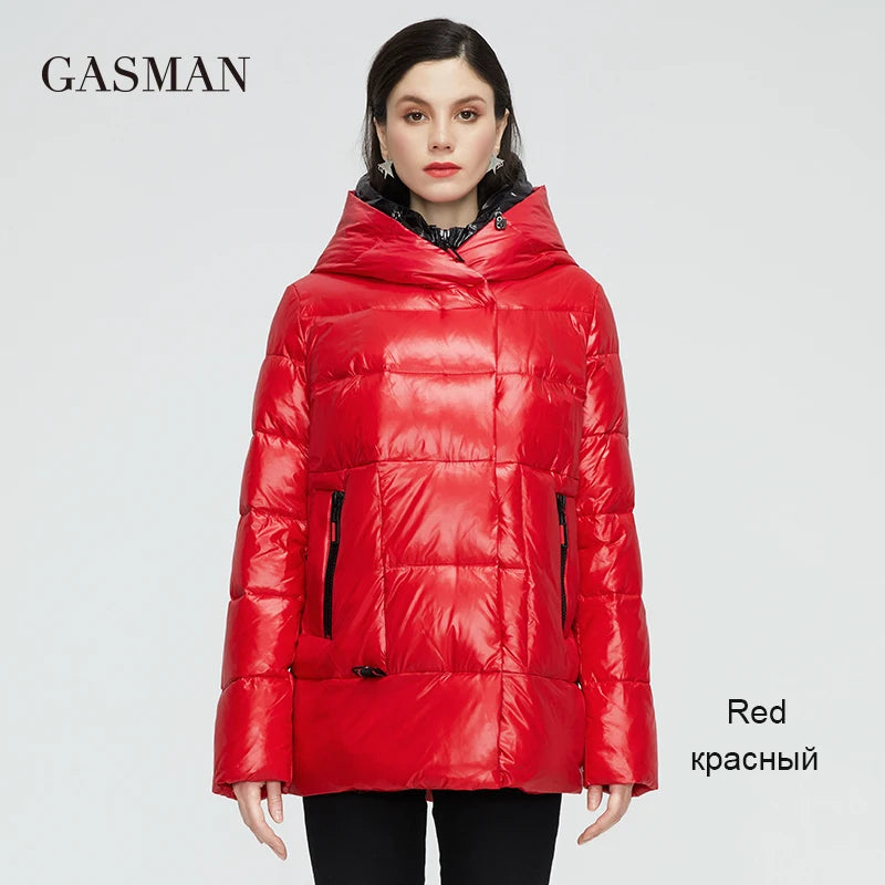 GASMAN 2022 Women's winter jacket hooded down parka Women's coat zipper warm outwear Female fashion thick puffer jacket new 072