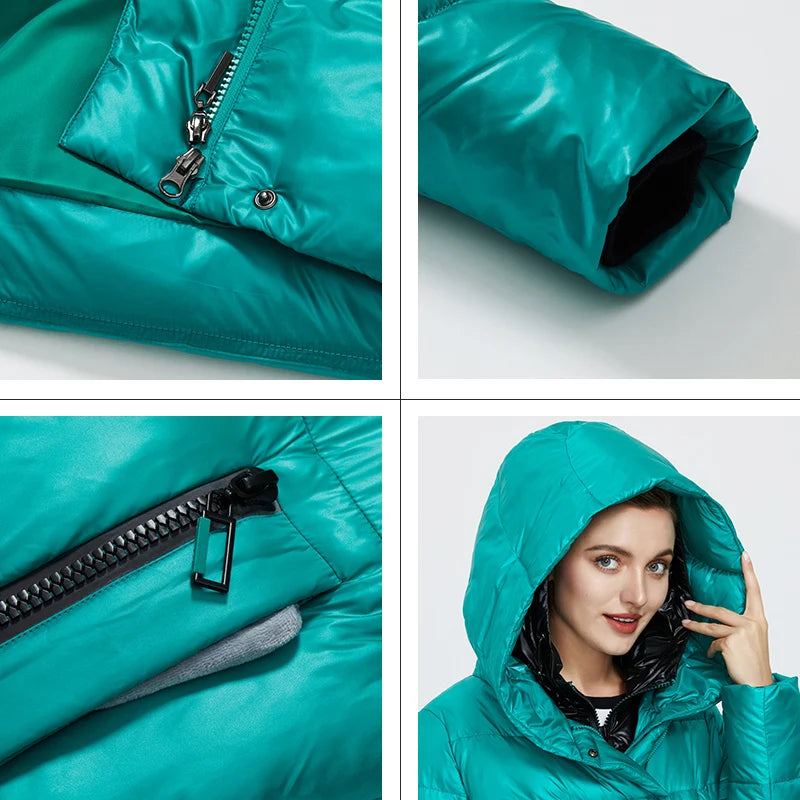GASMAN 2022 Women's winter jacket hooded down parka Women's coat zipper warm outwear Female fashion thick puffer jacket new 072