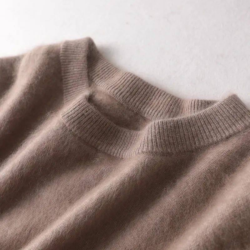 Men's 100% Pure Mink Cashmere Sweaters Soft Warm O-Neck Casual Pullovers Winter Long Sleeve High Quanlity Tops 17Colors Jumpers