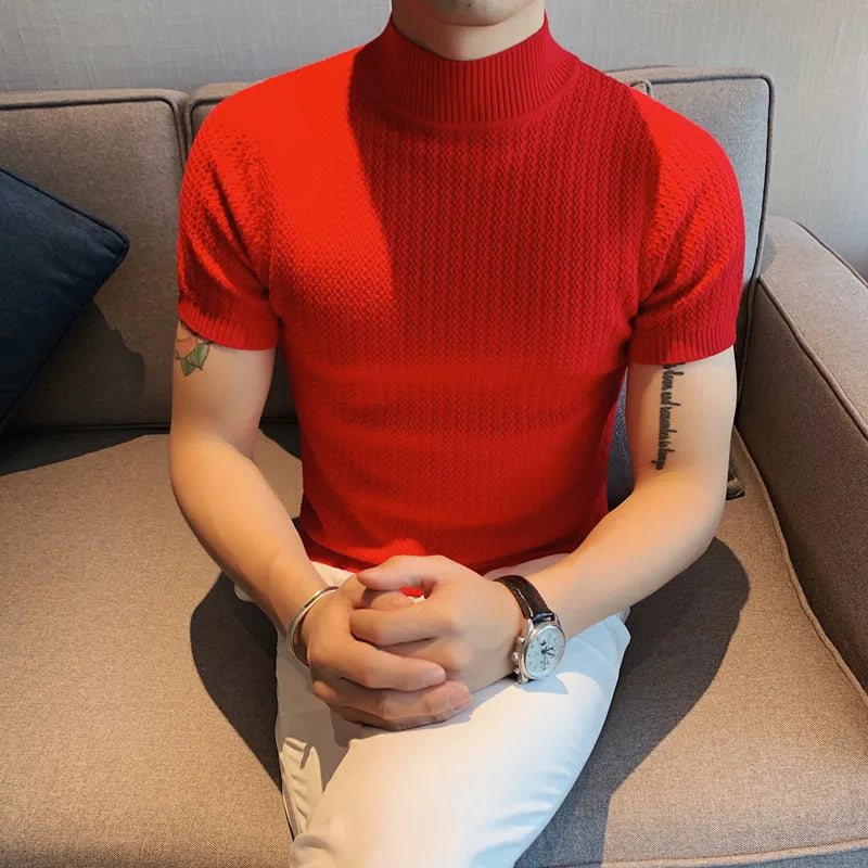 Ropa Hombre Autumn Winter New Turtleneck Sweaters For Men Korean Luxury Men's Clothing Slim Fit Casual Pull Homme Pullovers 4XL