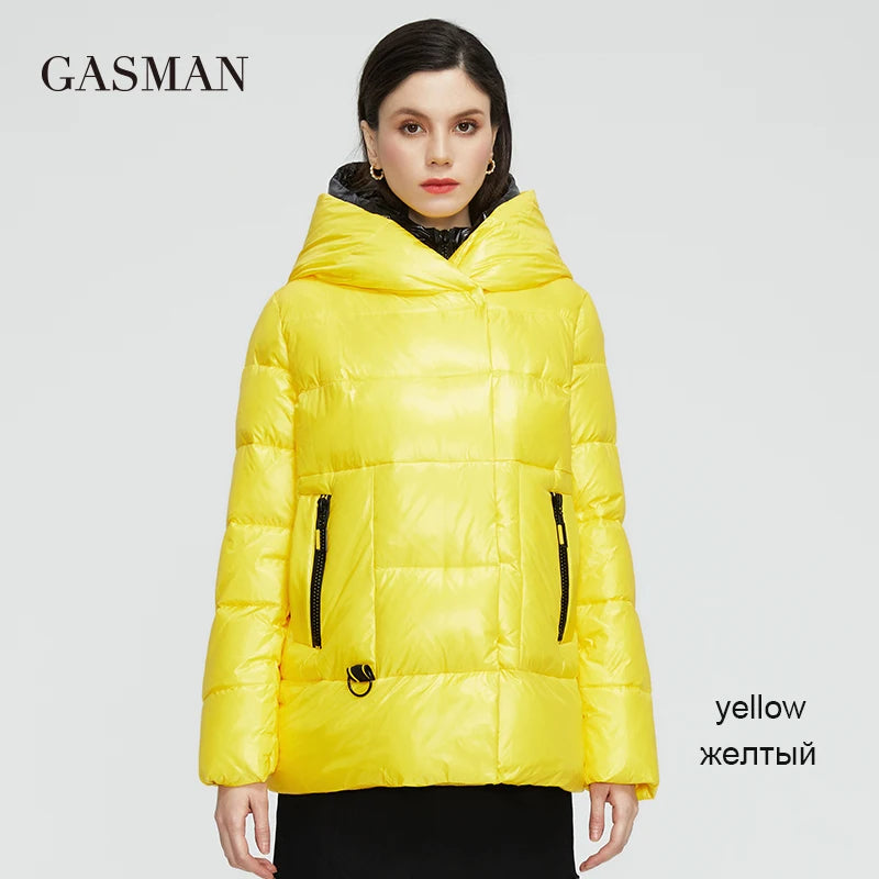 GASMAN 2022 Women's winter jacket hooded down parka Women's coat zipper warm outwear Female fashion thick puffer jacket new 072