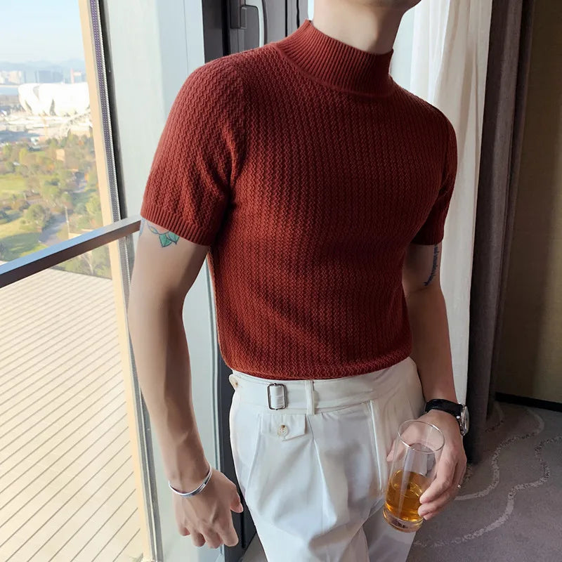 Ropa Hombre Autumn Winter New Turtleneck Sweaters For Men Korean Luxury Men's Clothing Slim Fit Casual Pull Homme Pullovers 4XL