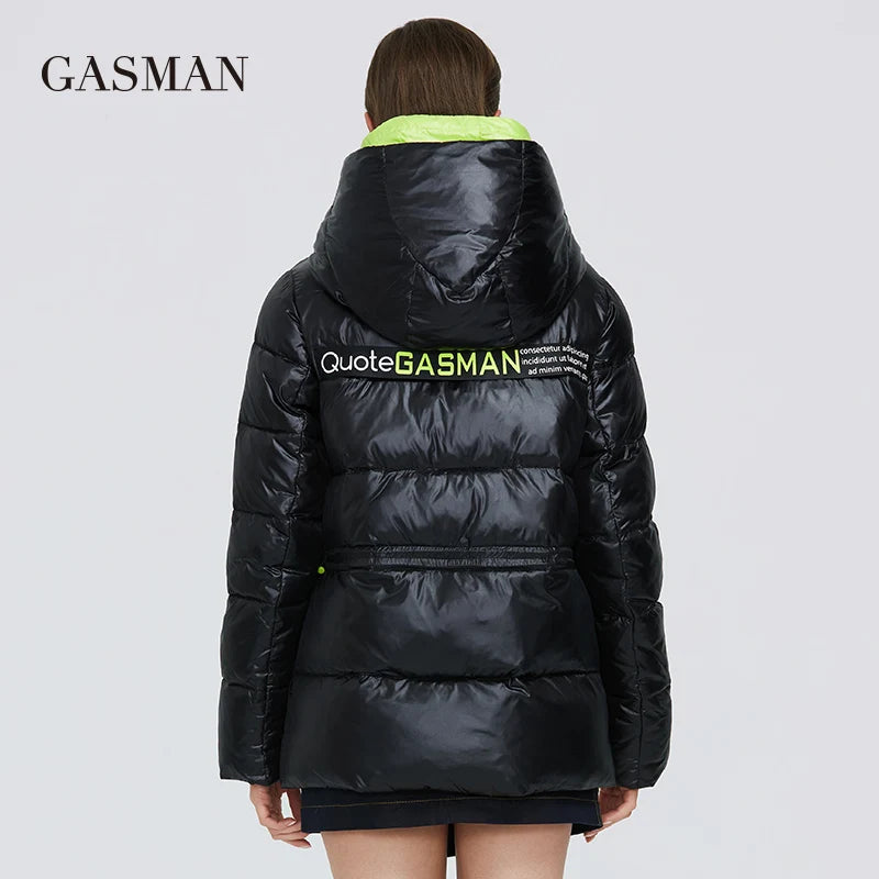 GASMAN 2022 Women's winter jacket hooded down parka Women's coat zipper warm outwear Female fashion thick puffer jacket new 072