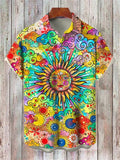 3D printed temperament men's shirt Hawaiian style summer fashion street trend retro boutique top