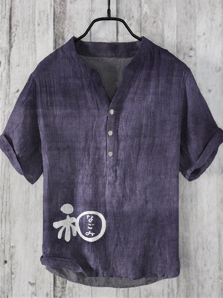 Men's Casual Short-Sleeved Printed Vacation Clothing Plus Size Men's 2026 Summer New Top Short-Sleeved Shirt