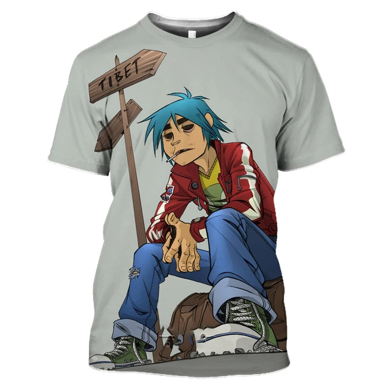 Hip Hop Rock Band Men's T Shirt Funny 3D Print Tees Summer Casual O-neck Short Sleeve Tops Fashion Trend Men Clothing Streetwear