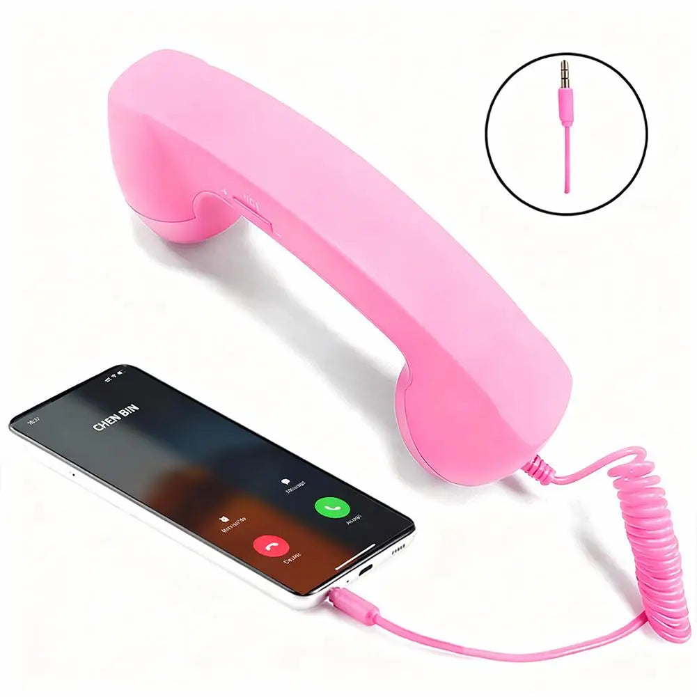 Retro Telephone Receiver Type-C 3.5mm Microphone Handset Directly Plug Into Mobile Phone Handset For Mobile Phones