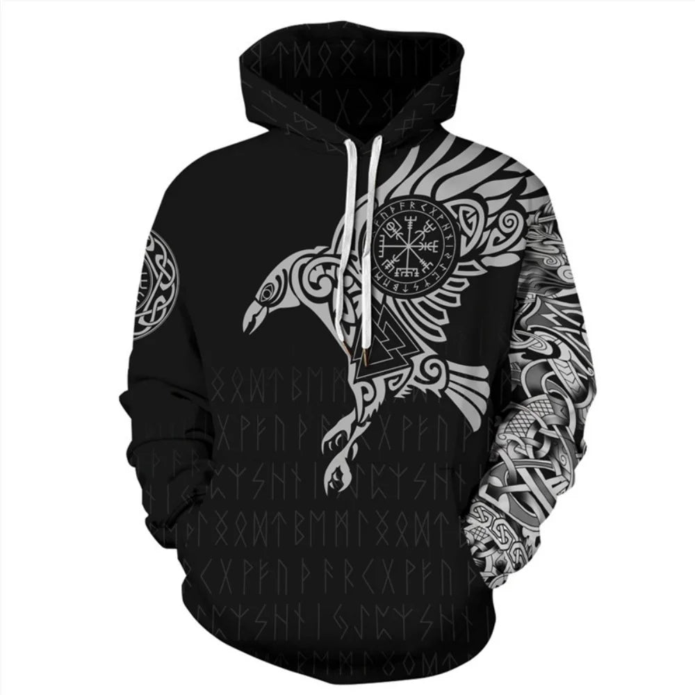 Men's Clothing Bohemian Style Hooded Shirt Autumn New in Sweatshirts Loose Long Sleeve Y2k Clothes Fashion Tops Men's Hoodie