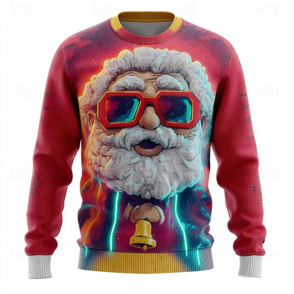 Knit Christmas Sweater Ugly Christmas Sweater Warm Sweater for Man Sweater Fashion Crew Neck Knitted Long Sleeve Clothing Tops