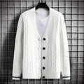 Autumn Men's Sweater Cardigan Slim Fit Single Breasted Solid Color Knitted Cardigan Men Causal Sweatercoat Mens Clothing 2022