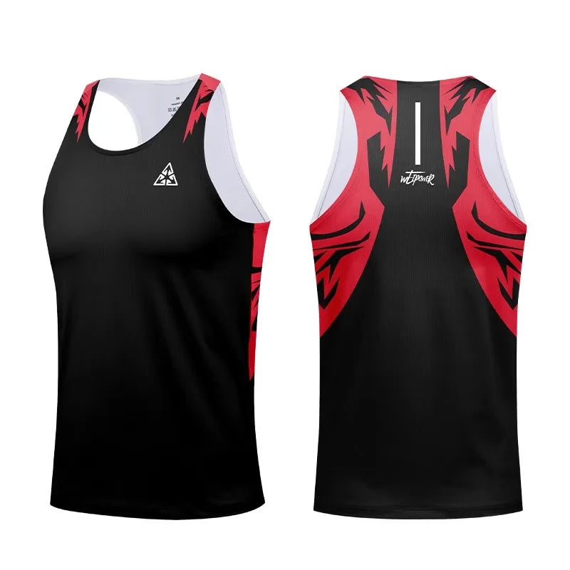 Summer Outdoor Running Sports Tank Tops Men's Women's Marathon Professional Quick Drying Sleeveless Vest Casual Loose O-neck Tee