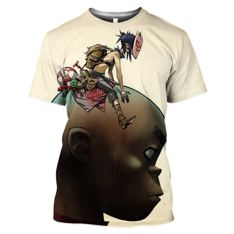Hip Hop Rock Band Men's T Shirt Funny 3D Print Tees Summer Casual O-neck Short Sleeve Tops Fashion Trend Men Clothing Streetwear