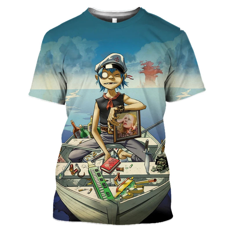 Hip Hop Rock Band Men's T Shirt Funny 3D Print Tees Summer Casual O-neck Short Sleeve Tops Fashion Trend Men Clothing Streetwear