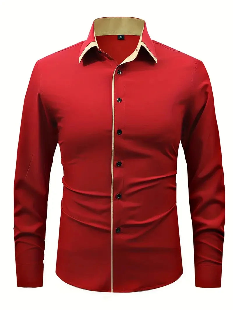 High Quality Men's Leopard Print Button Up Shirt Baroque Chain Anchor Long Sleeved Party Casual Lapel Long Sleeved