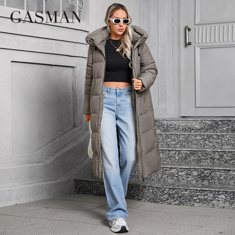 GASMAN 2024 Women's winter jacket Plus size L-6XL Women coat Brand Fashion Thick cotton Windproof Hooded parkas  84552