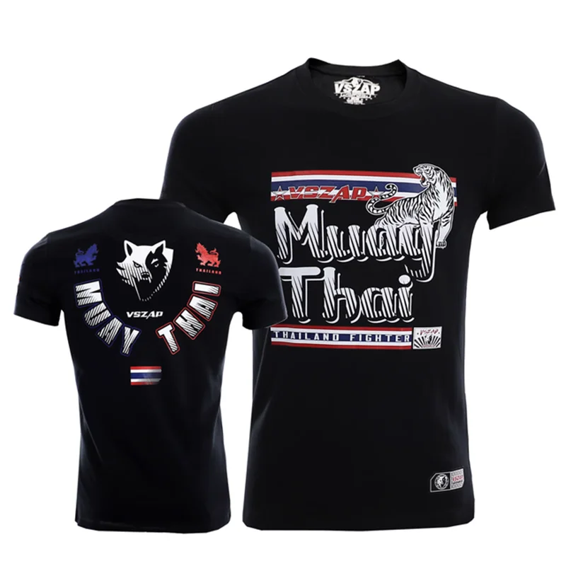 Men's T Shirts Outdoor Muay Thai Workout Clothing Fashion Quick Dry Breathable Gym T-shirt Man Casual O-neck Short Sleeve Tops