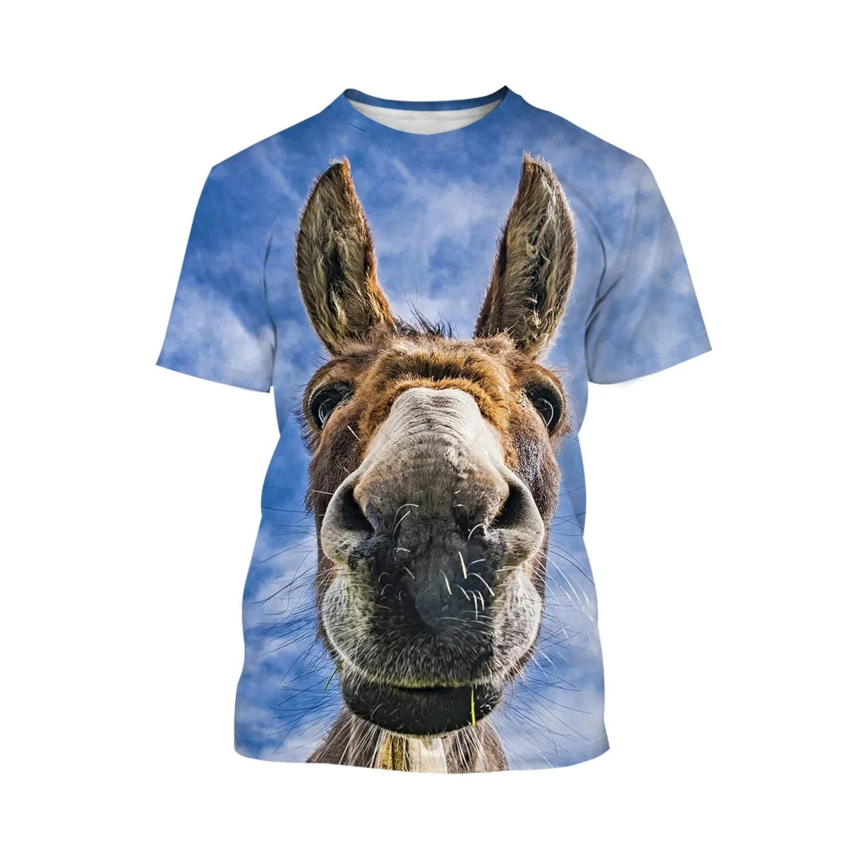 Funny Donkey T-Shirts Animal 3D Print Men Streetwear Casual Short Sleeve T Shirts Oversized Harajuku Kid Top Tees Clothing