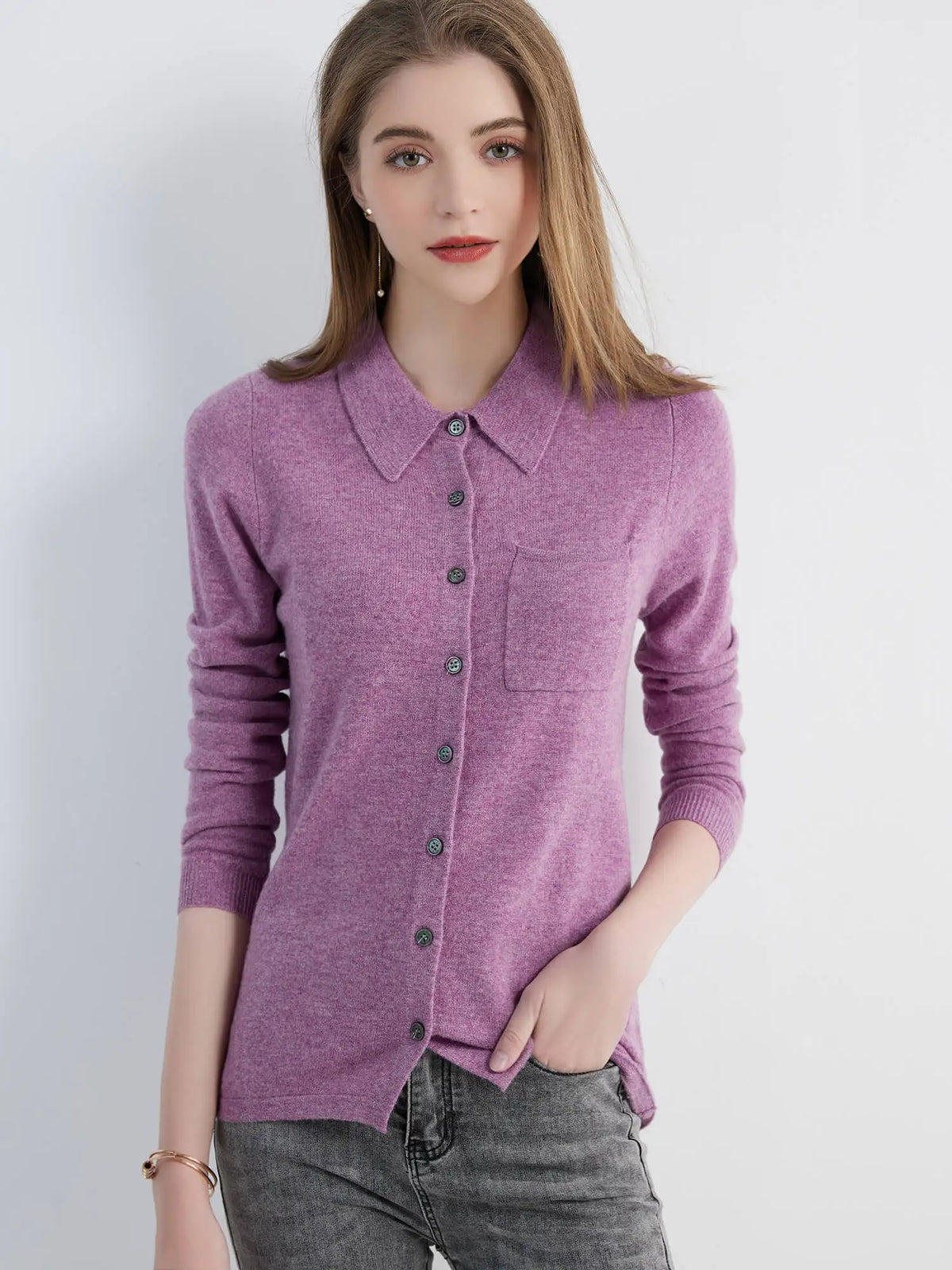 Cardigan for Women Tops Sweater Knitwears Cardigans Knit Coat 100% Wool 2023 Spring Vintage Jumper Jacket Clothes Korean Fashion