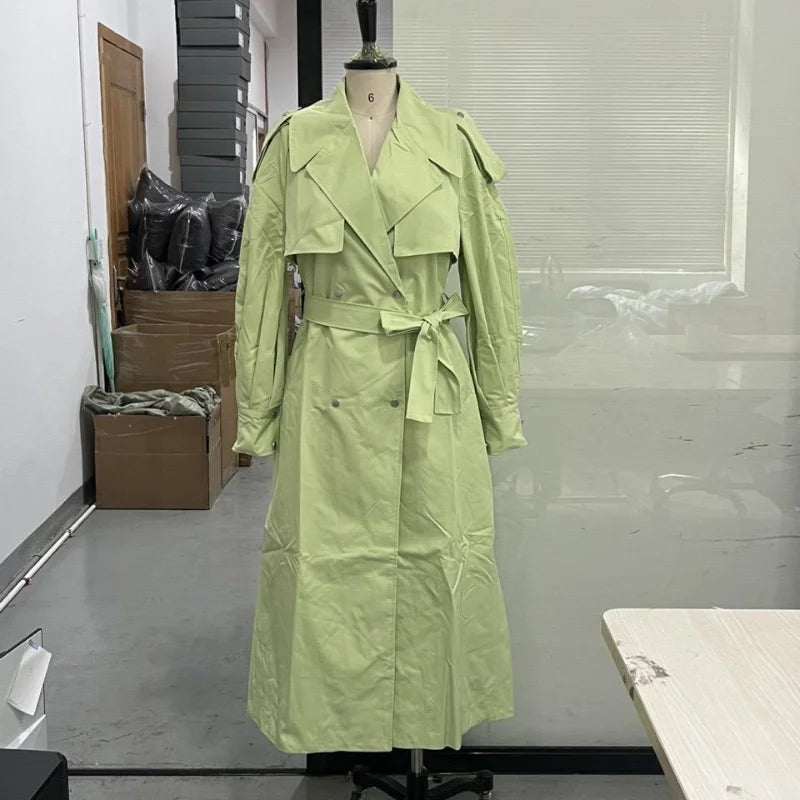 Urban Solid Coat Skirt Women Set Elegant Lapel Long Sleeve Belt Jacket Split Hip Package Skirts 2026 Autumn Winter Lady Outfit