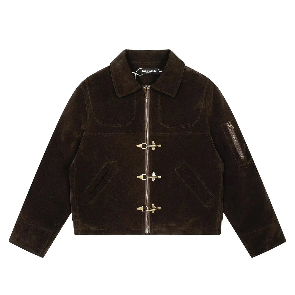 Men's Jackets Turn-down Collar Korean Style All-match Solid Color Zipper New Autumn Winter Clothing Loose Male Short Coats